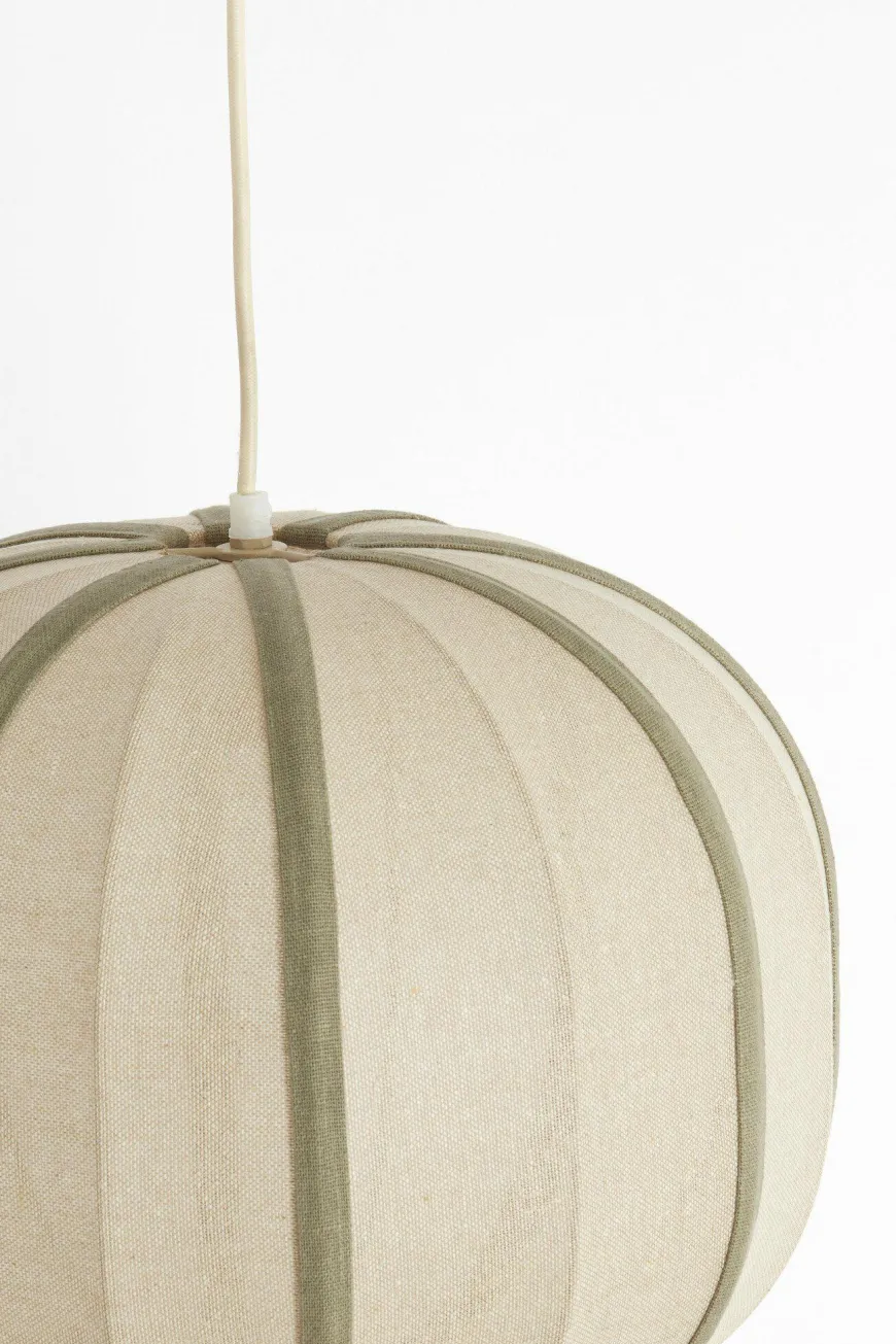 Light en Living Hanglamp Ø40x30 cm ESMIRIA naturel+olijfgroen