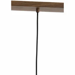 Light en Living Hanglamp 3L 90x22x32 cm DANIA hout print d bruin+touw crème