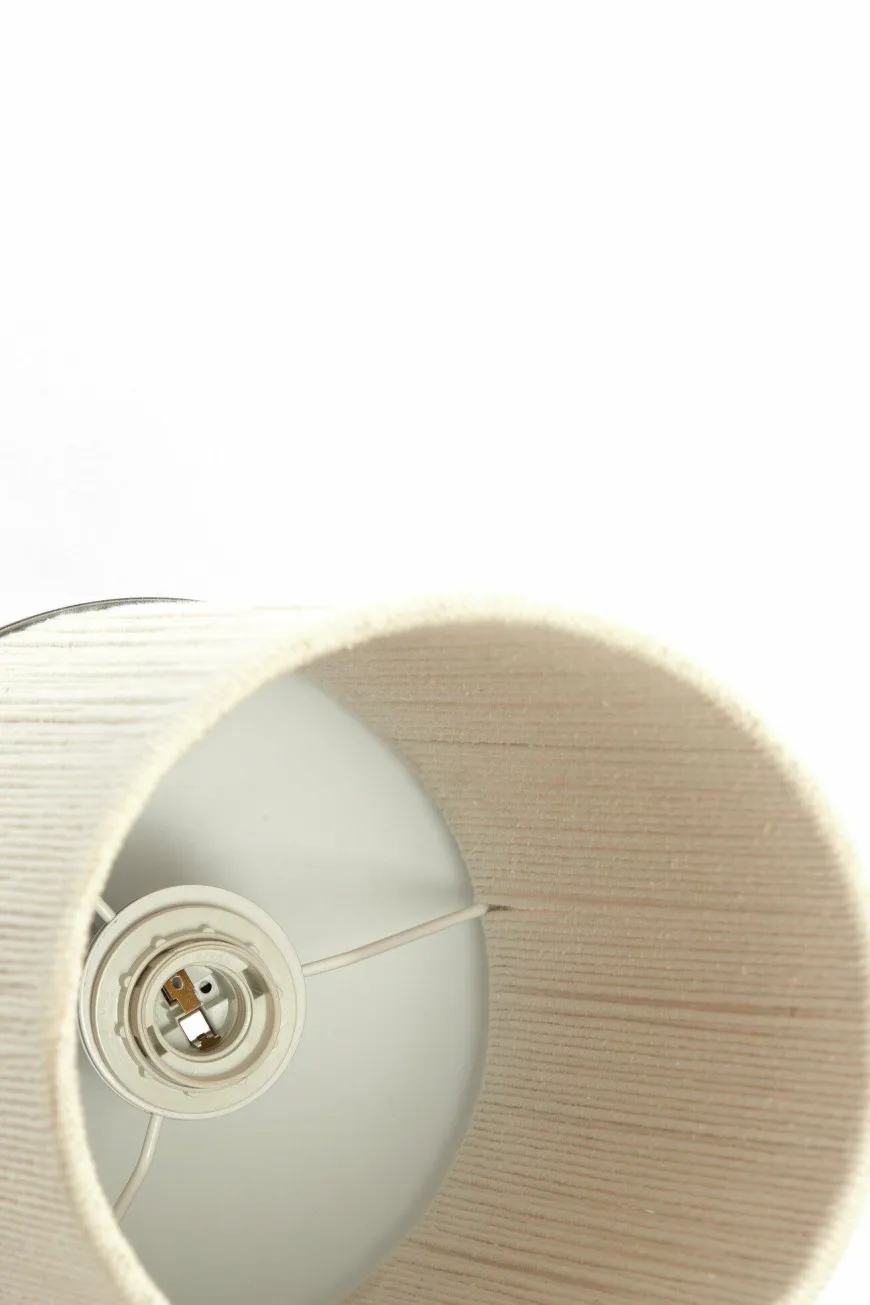Light en Living Hanglamp 3L Ø35x32 cm DANIALO houtprint donkerbruin met touw creme