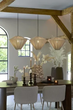 Light en Living Hanglamp 3L 120x42x130 cm FELIDA crème