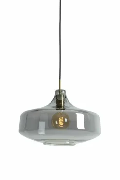 Light en Living Hanglamp Ø29,5x21 cm SOLNA antiek brons+smoke glas