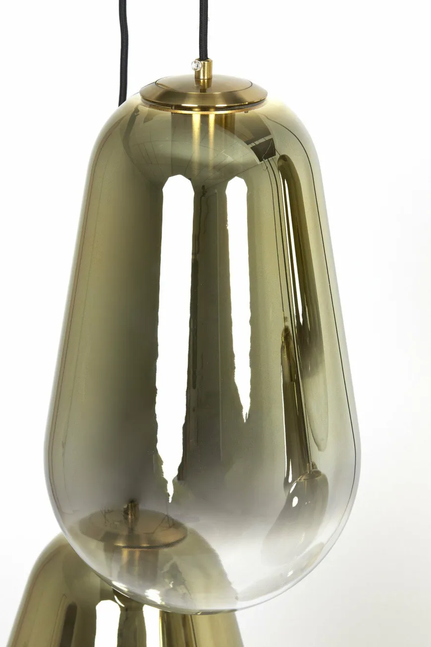 Light en Living Hanglamp 7L 100x35x69 cm MAEVE glas goud-helder+goud