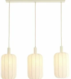 Light en Living Hanglamp 3L 80x21x34 cm TUFIA linnen cream