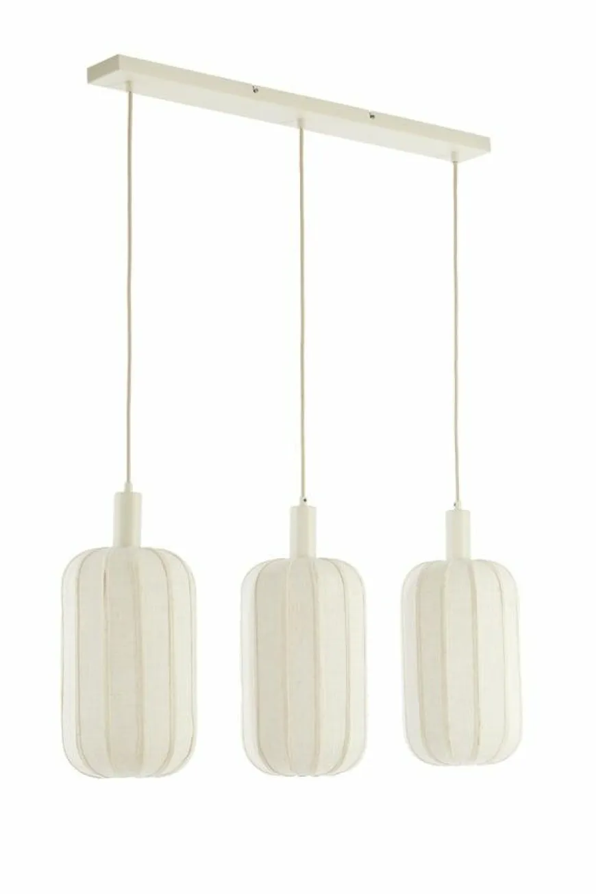 Light en Living Hanglamp 3L 80x21x34 cm TUFIA linnen cream
