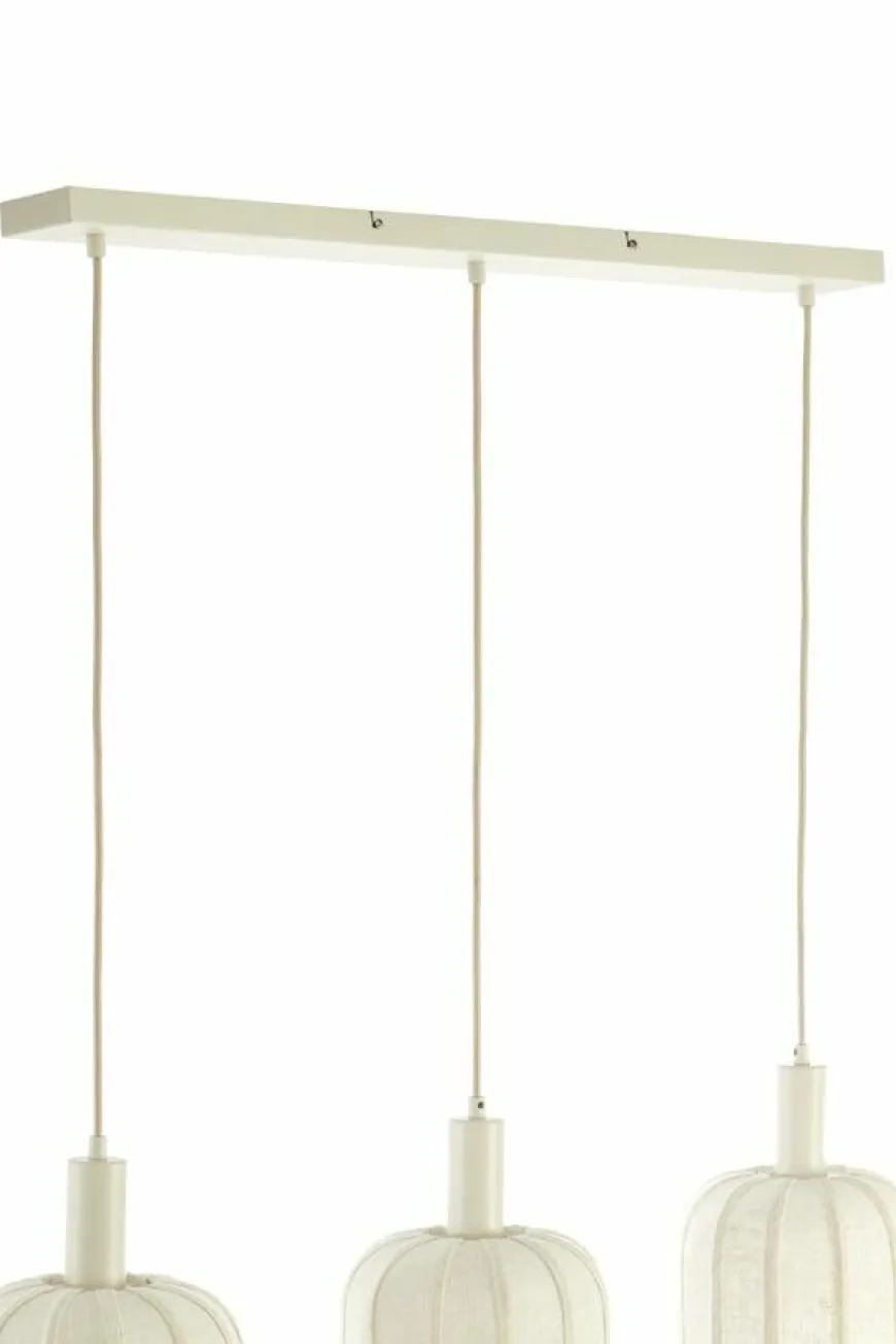 Light en Living Hanglamp 3L 80x21x34 cm TUFIA linnen cream