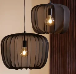 Light en Living Hanglamp Ø40x30 cm PLUMERIA zwart