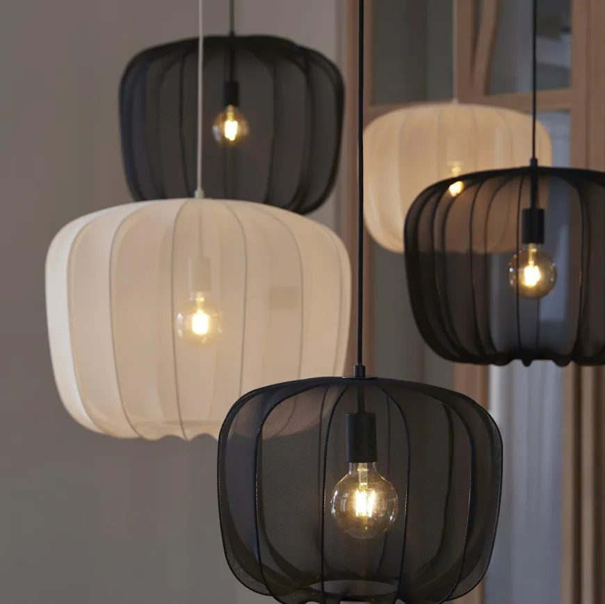 Light en Living Hanglamp Ø60x45 cm PLUMERIA zwart
