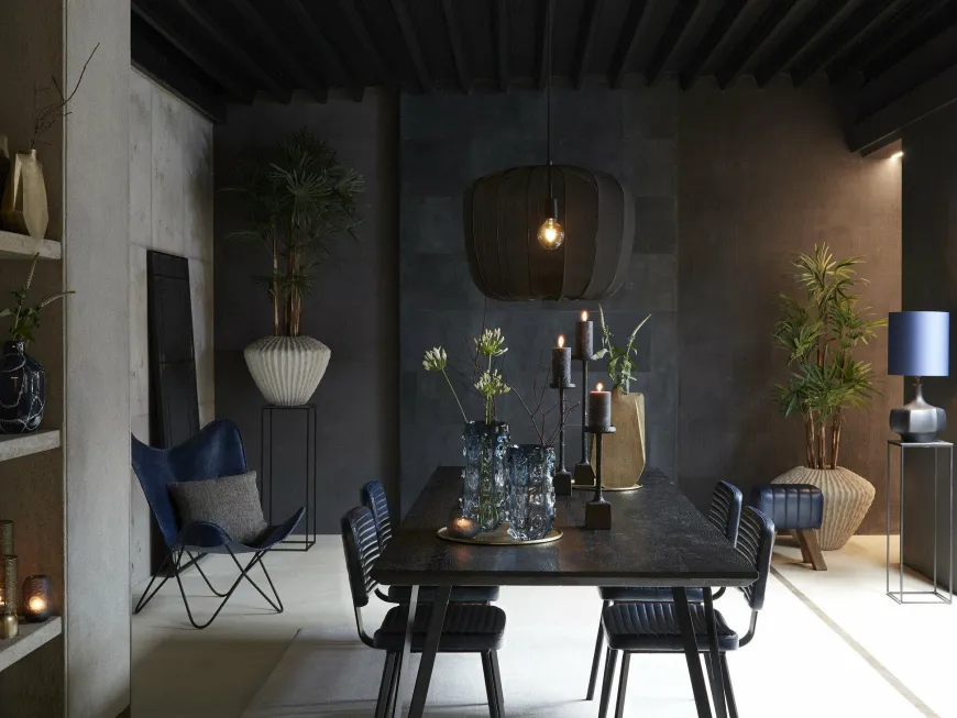 Light en Living Hanglamp Ø60x45 cm PLUMERIA zwart