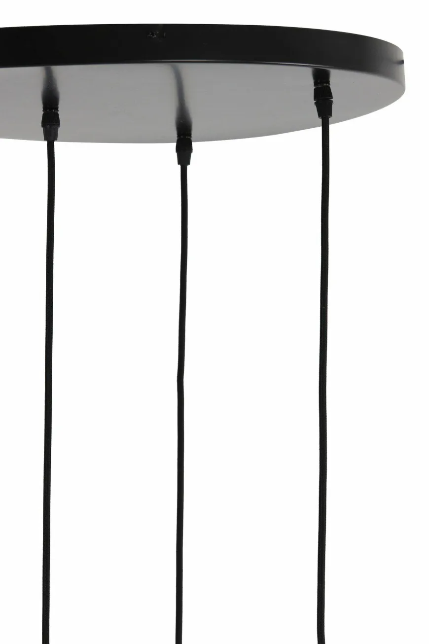 Light en Living Hanglamp 5L Ø66x80 cm LEKAR antiek brons+smoke glas