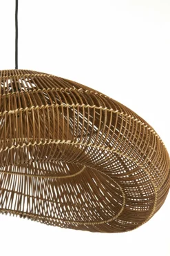 Light en Living Hanglamp 54x52,5x30,5 cm JANZUR rattan donkerbruin