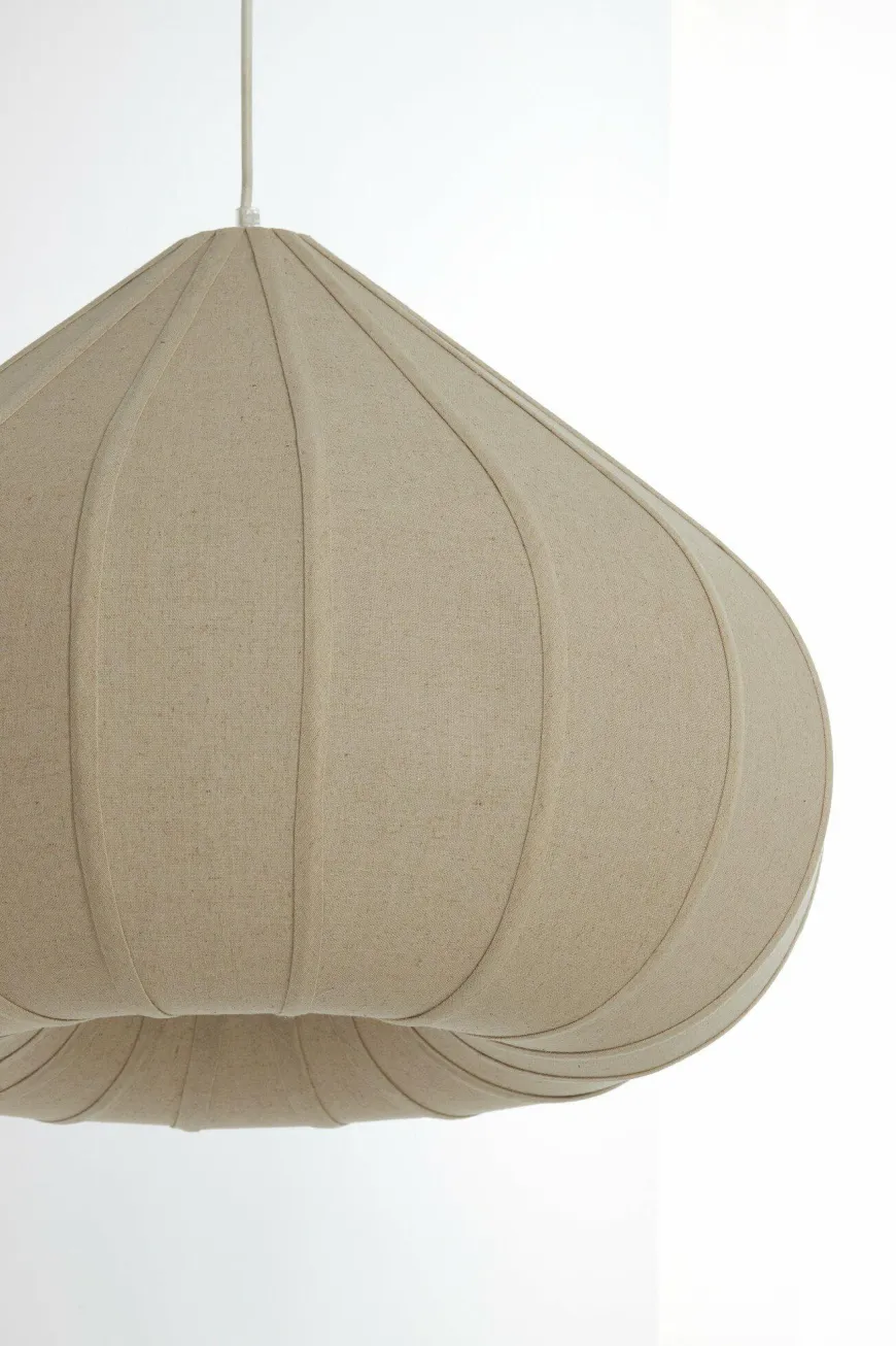 Light en Living Hanglamp Ø50X34 cm ZUBEDA linnen naturel
