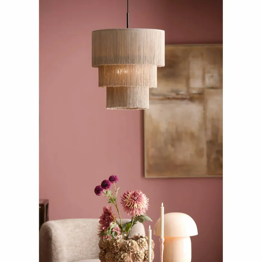 Light en Living Hanglamp 3L Ø45x50 cm MALAIKA taupe
