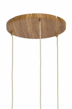 Light en Living Hanglamp 3L Ø35x32 cm DANIALO hout print naturel+touw crème