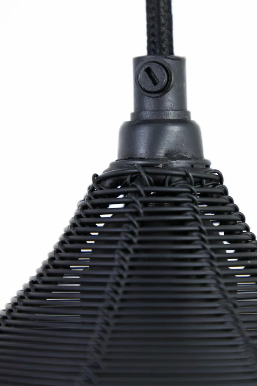 Light en Living Hanglamp 5L 100x20x122 cm ALVARO mat zwart