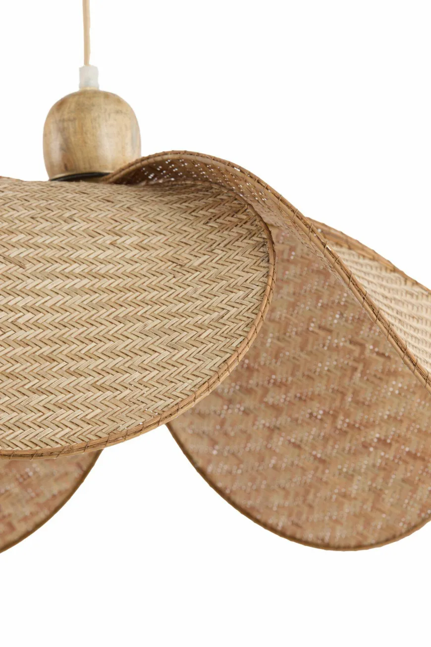 Light en Living Hanglamp Ø48x29 cm LAVRIO webbing naturel+hout