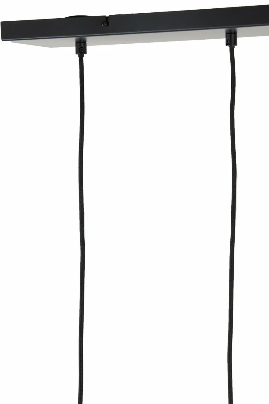 Light en Living Hanglamp 5L 104x20x120 cm RAKEL mat zwart+helder