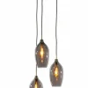 Light en Living Hanglamp 3L Ø35x32 cm LUKARO antiek brons+glas smoke