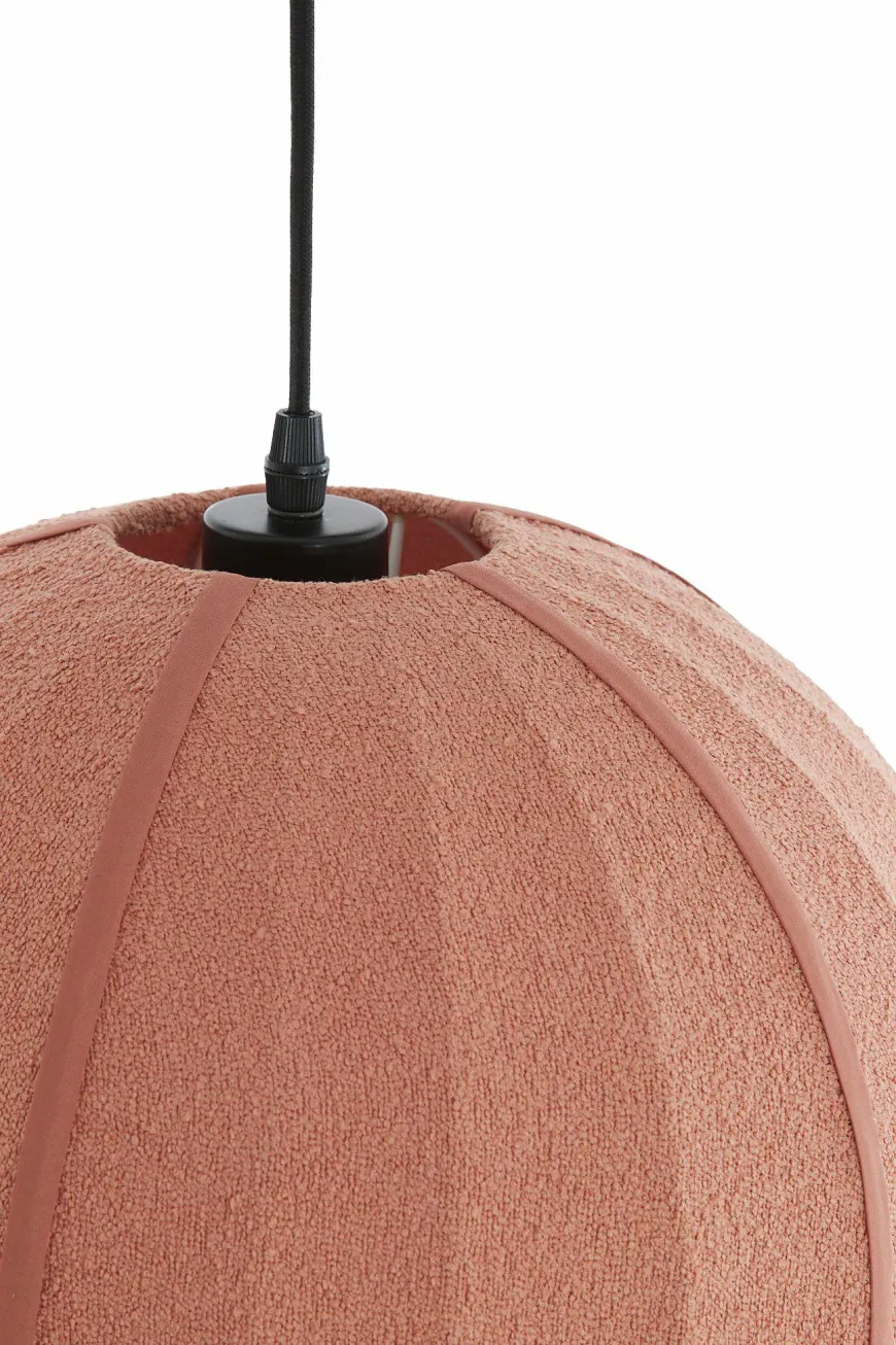 Light en Living Hanglamp Ø44x42 cm ZAGORI bouclé coral