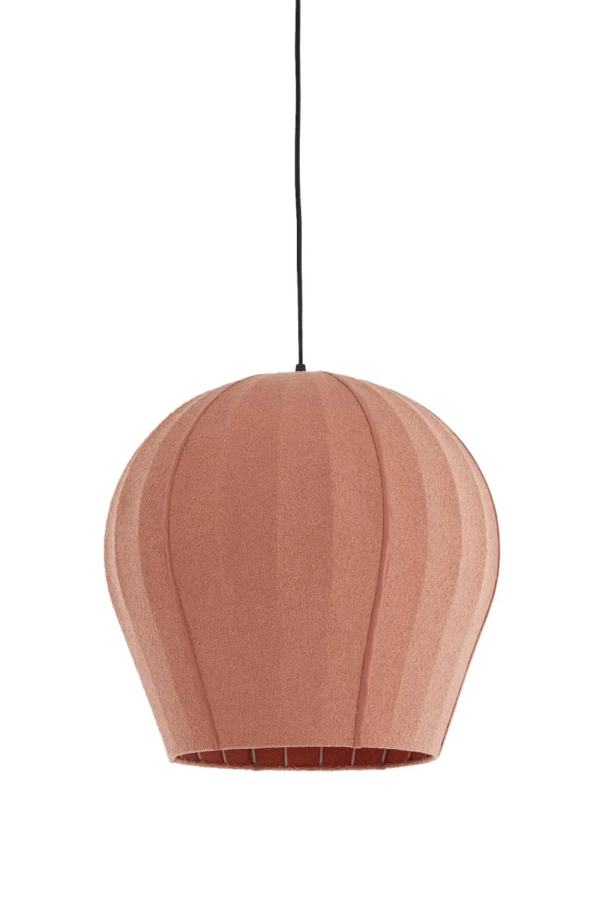 Light en Living Hanglamp Ø44x42 cm ZAGORI bouclé coral