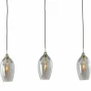 Light en Living Hanglamp 3L 100x16,5x32 cm LUKARO antiek brons+glas smoke
