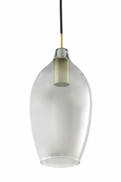 Light en Living Hanglamp 3L 100x16,5x32 cm LUKARO antiek brons+glas smoke