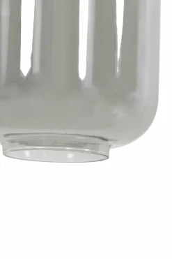 Light en Living Hanglamp 5L 110x22x32 cm LEKAR antiek brons+smoke glas