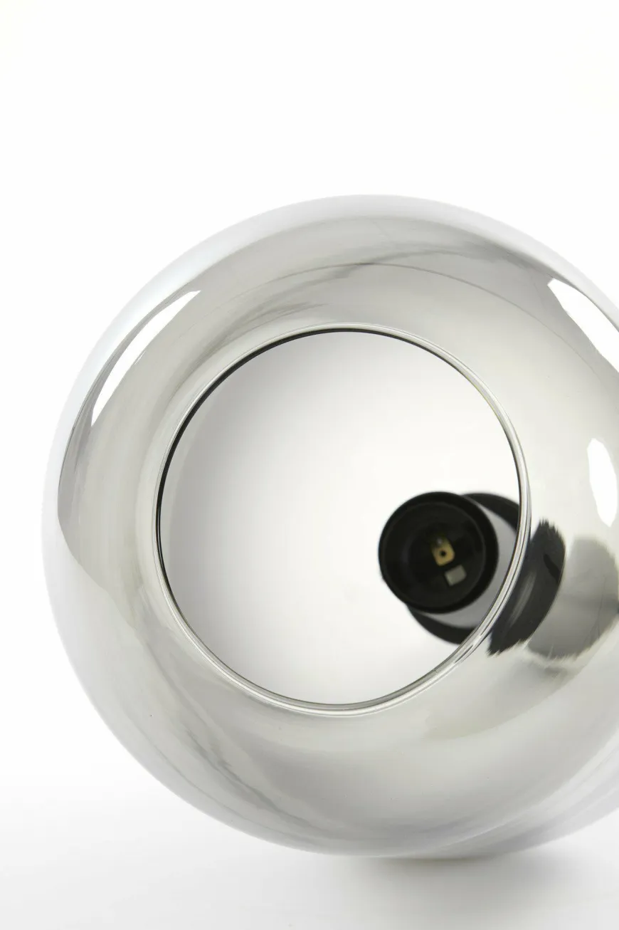 Light en Living Hanglamp Ø22x52 cm LEKAR zwart+smoke glas