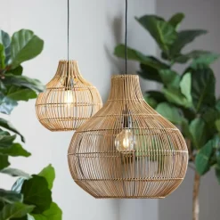 Light en Living Hanglamp Ø30x31,5 cm PACINO rotan donker bruin