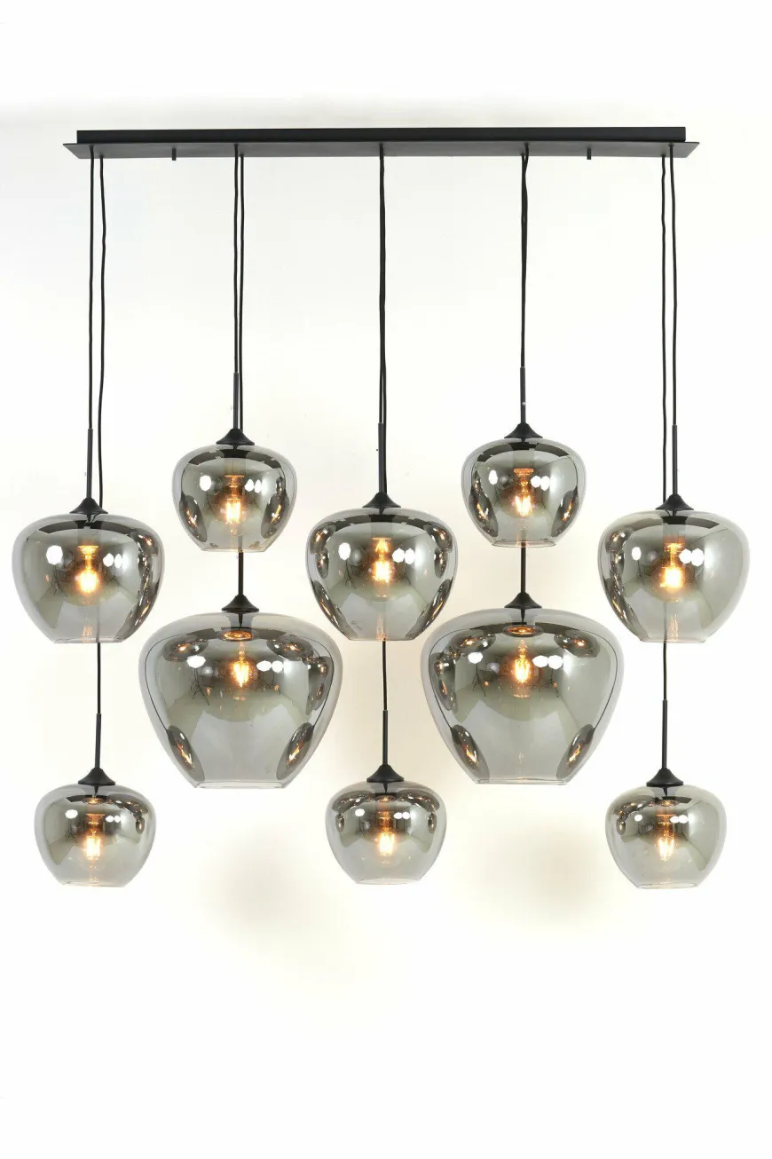 Light en Living Hanglamp Mayson Smoke met 10 lampen