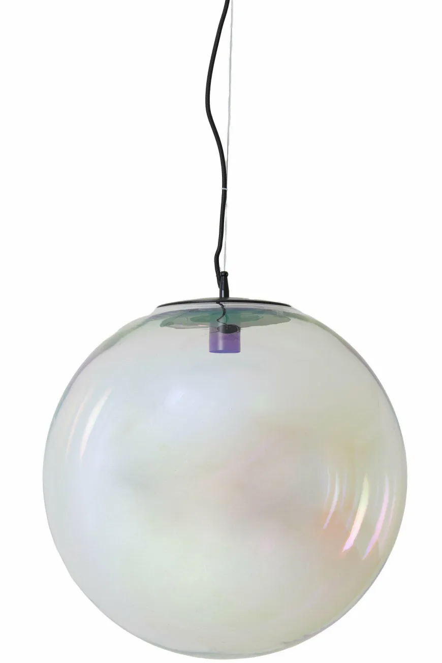Light en Living Hanglamp MEDINA glas rainbow+zwart - 3 afmetingen