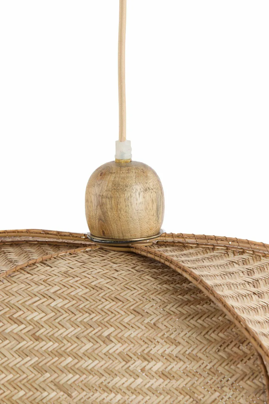 Light en Living Hanglamp Ø60,5x30,5 cm LAVRIO natural hout