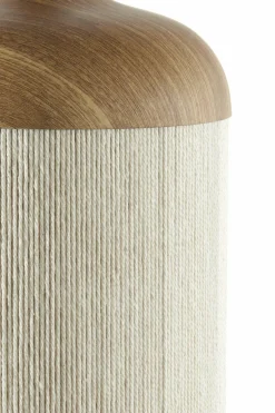 Light en Living Hanglamp 3L 90x22x32 cm DANIA hout print naturel+touw crème