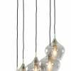 Light en Living Hanglamp 5L Ø61x66 cm RAKEL antiek brons+smoke