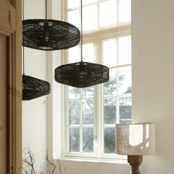 Light en Living Hanglamp Ø51x21 cm MATAKA rotan donker bruin