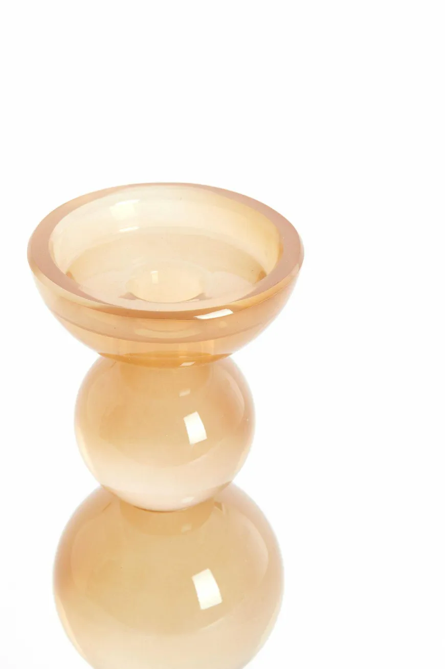 Light en Living Kaarsenhouder Ø10x26,5 cm ITINGA glas melk amber