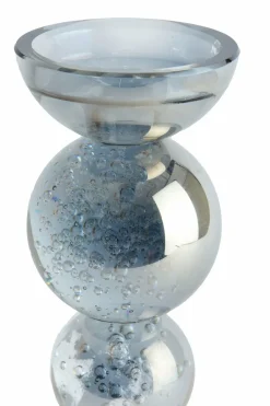 Light en Living Kaarsenhouder Ø9,5x15,5 cm ITINGA glas bubbel smoke