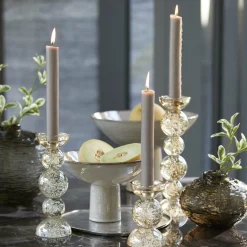 Light en Living Kaarsenhouder Ø10x26,5 cm ITINGA glas bubbel amber