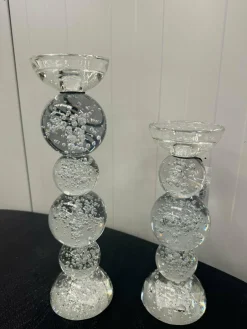 Light en Living Kaarsenhouder Ø9,5x34 cm ITINGA glas bubbel helder
