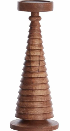 Light en Living Kandelaar Ø13.5x35 cm ALMOLA mango hout licht bruin