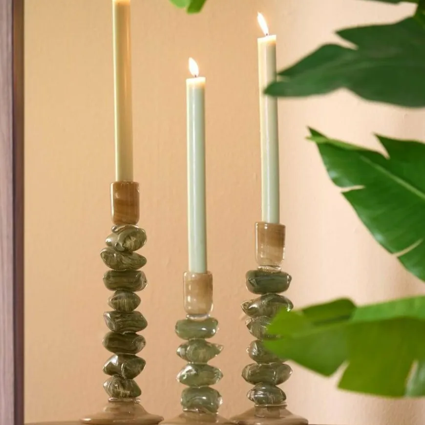 Light en Living Kandelaar Ø11,5X23 cm ESTINA groen