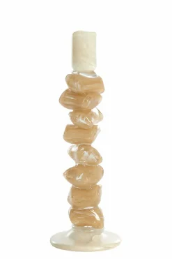 Light en Living Kandelaar Ø11,5X35 Cm ESTINA creme+bruin