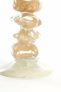 Light en Living Kandelaar Ø11,5X35 Cm ESTINA creme+bruin