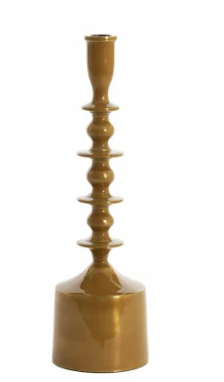 Light en Living Kandelaar Ø10x34,5 cm MERAKO glanzend okergeel goud