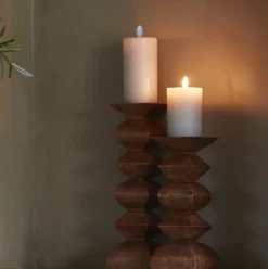 Light en Living Kandelaar Ø10,5x33,5 cm ALVERCA hout roodbruin