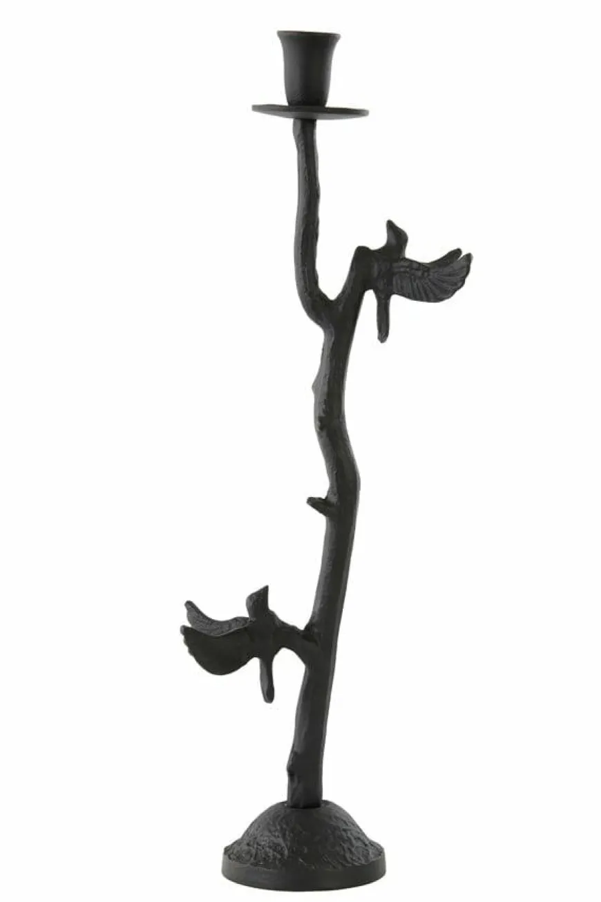 Light en Living Kandelaar 18x11,5x35 cm BIRD mat zwart