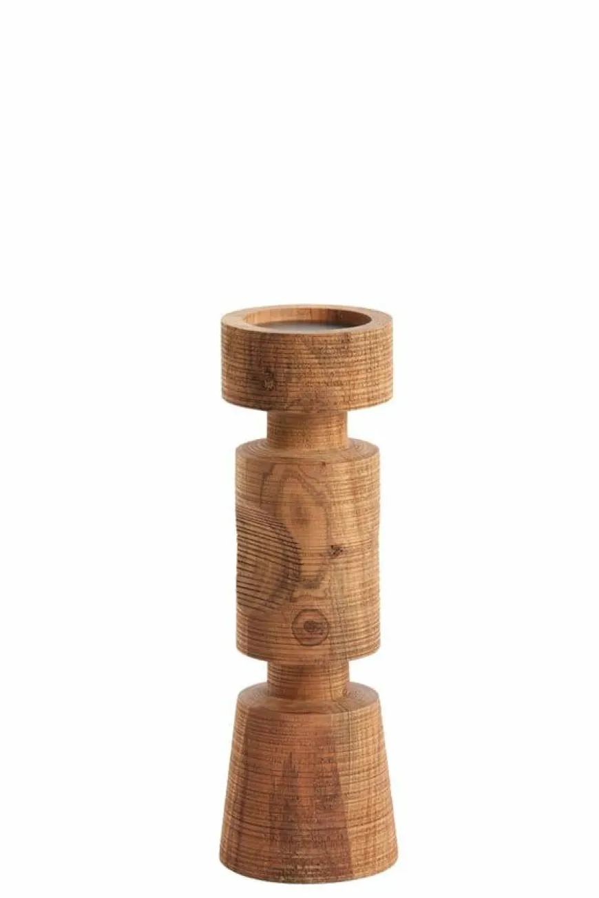 Light en Living Kandelaar EXUMAS hout bruin - 2 maten