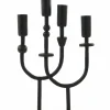 Light en Living Kandelaar 4L 23x6x39 cm NIMARI mat zwart