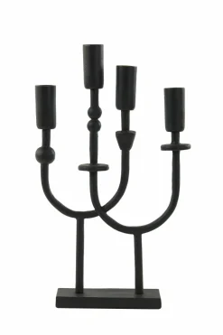 Light en Living Kandelaar 4L 23x6x39 cm NIMARI mat zwart
