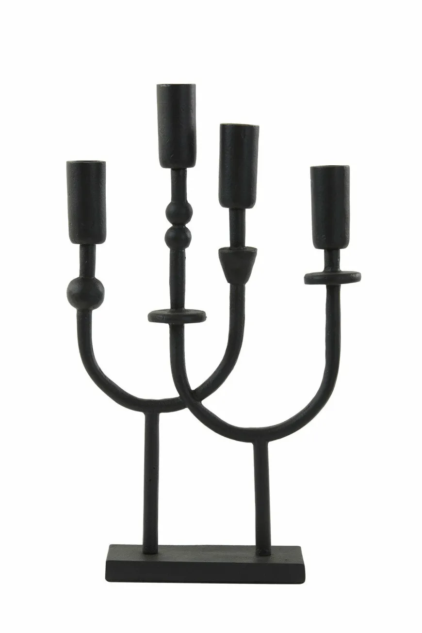 Light en Living Kandelaar 4L 23x6x39 cm NIMARI mat zwart