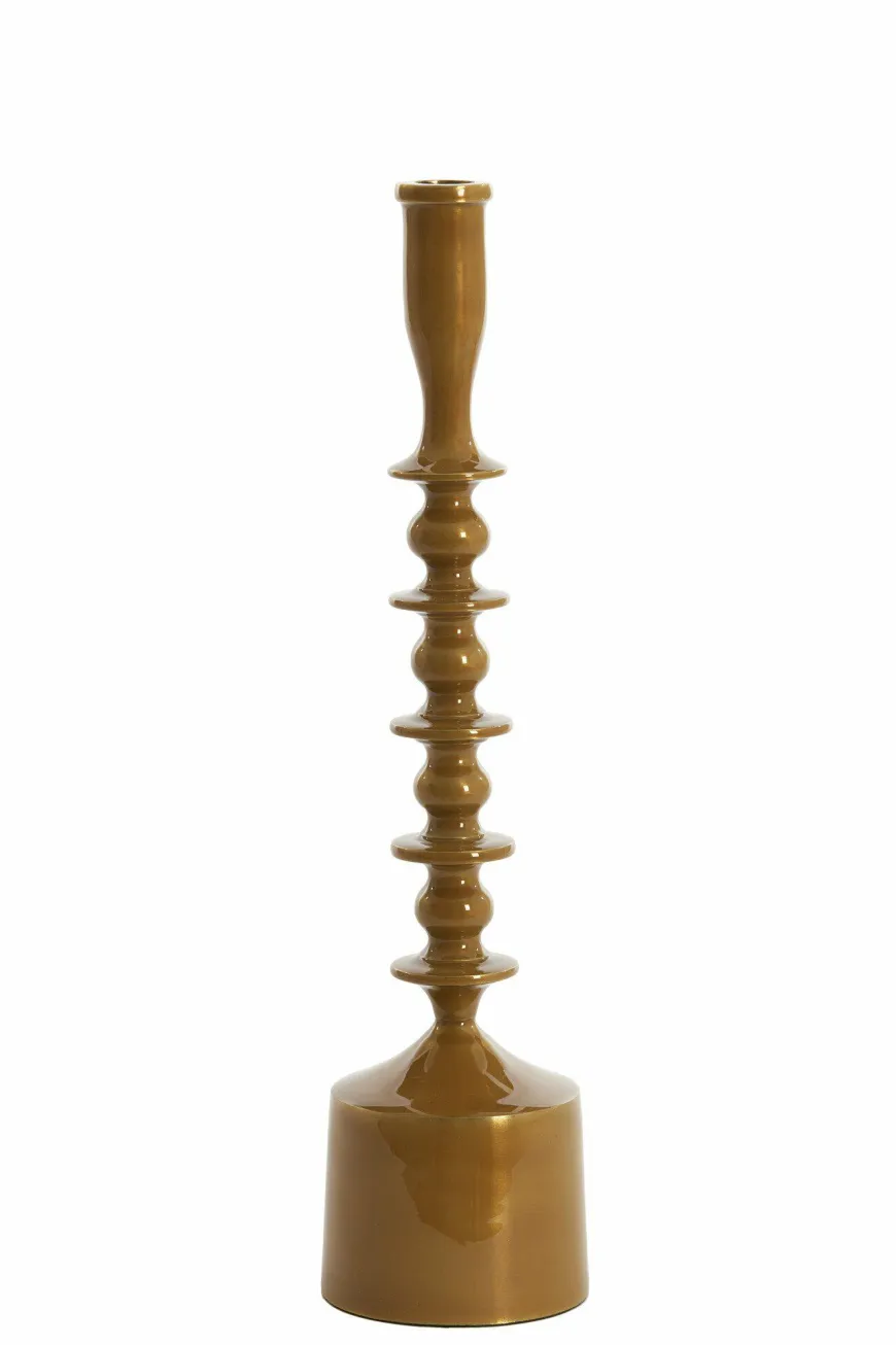 Light en Living Kandelaar Ø10x42,5 cm MERAKO glanzend okergeel goud